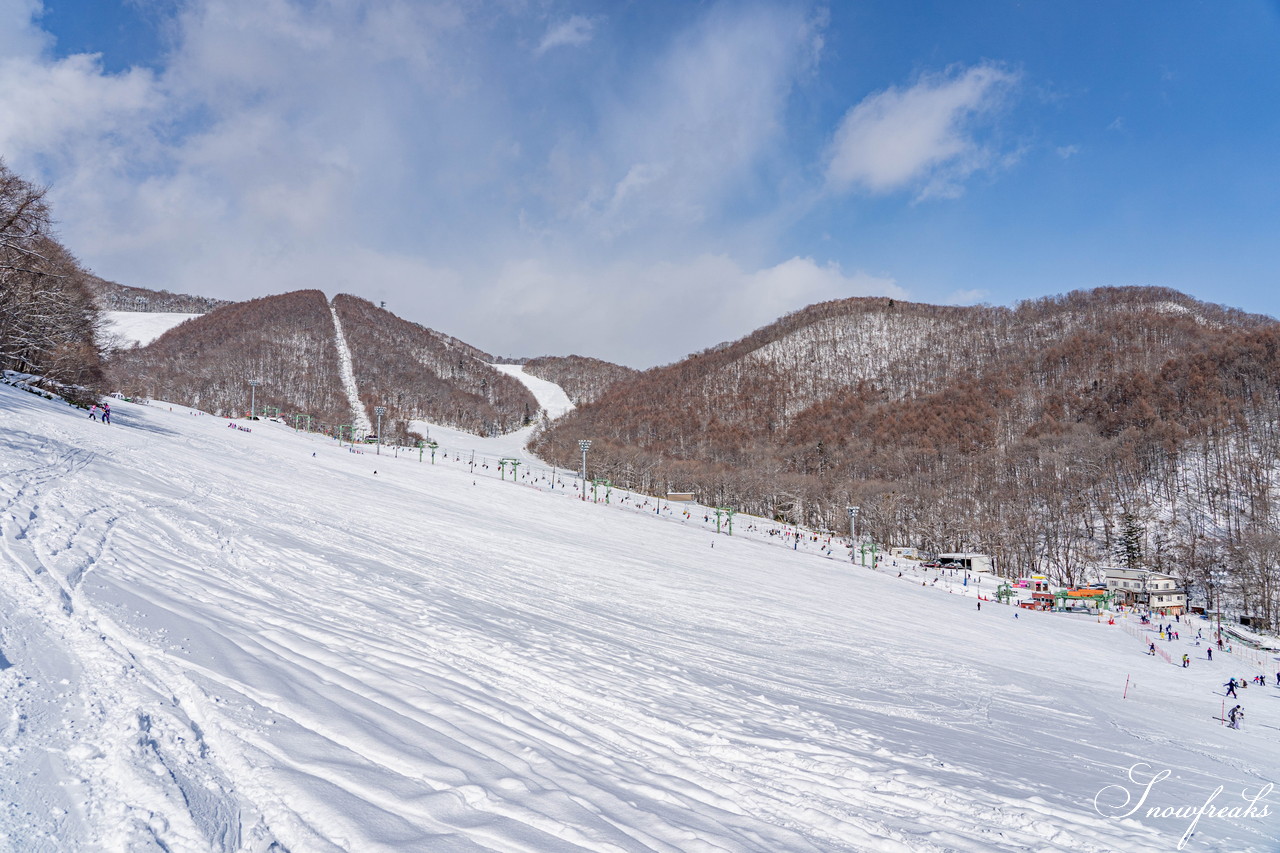 札幌藻岩山スキー場　積雪 105cm。スキーヤーだけが楽しめる！名物の急斜面『うさぎ平』＆『からまつ』両上級者コースもコンディション良好です(^^)/